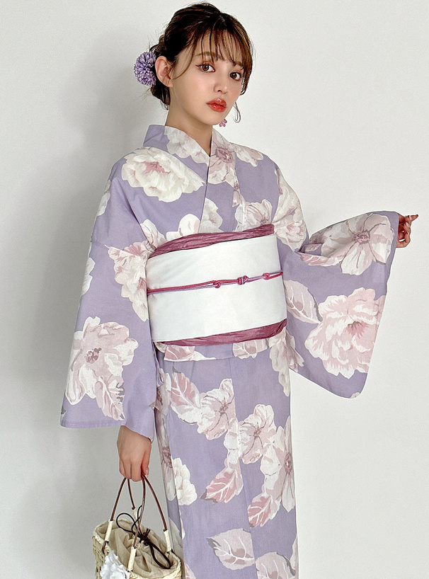 水彩花柄浴衣セット[gi1410] | レディースファッション通販のグレイル 