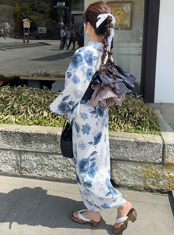 水彩花柄浴衣セット[gi1519] | レディースファッション通販のグレイル 