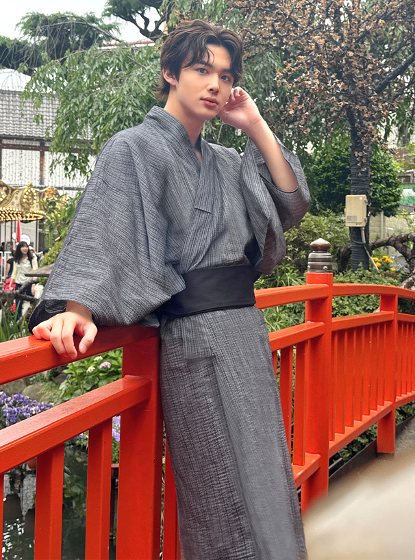 しじら織りメンズ浴衣セット