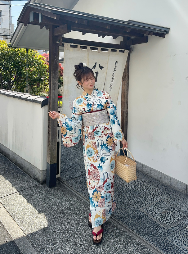 菊手毬浴衣セット