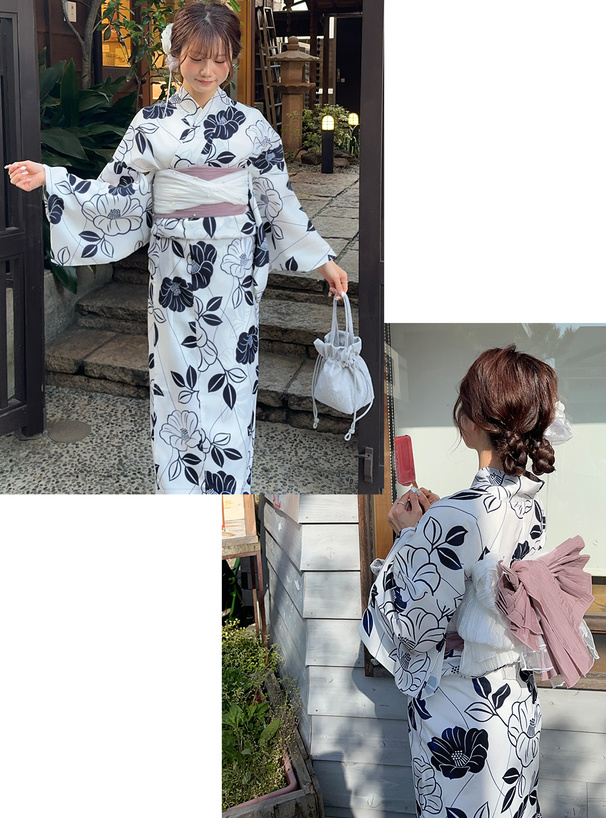 椿浴衣セット[gi1603] | レディースファッション通販のグレイル