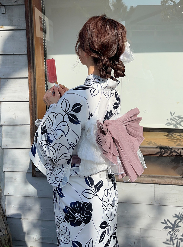 椿浴衣セット