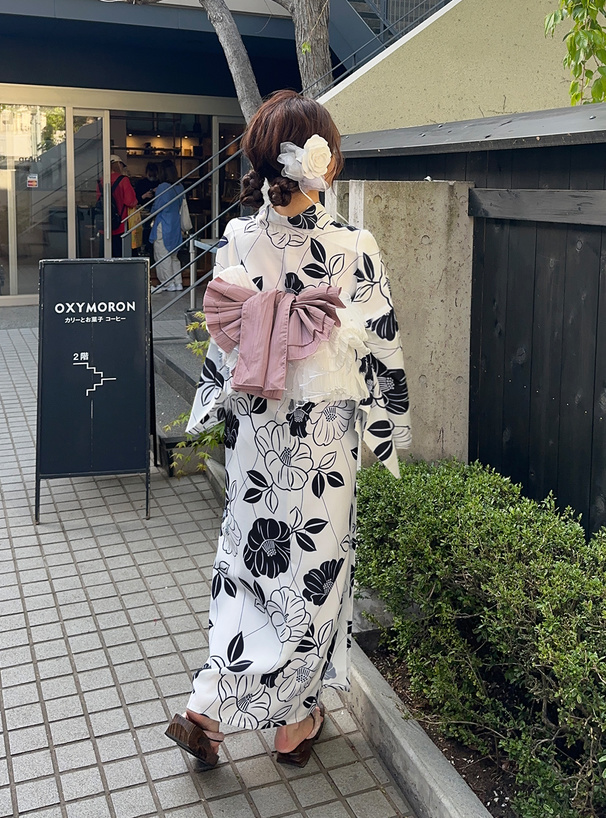 椿浴衣セット