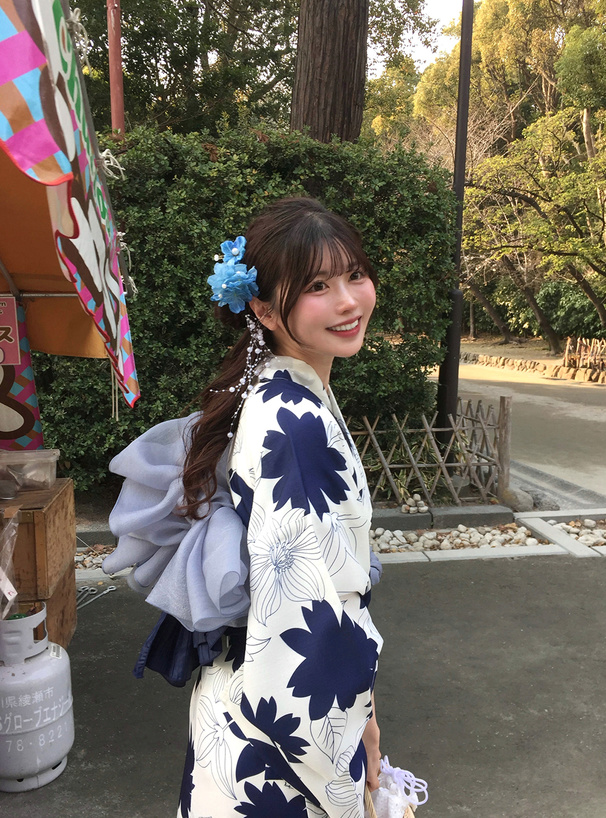 花柄浴衣セット