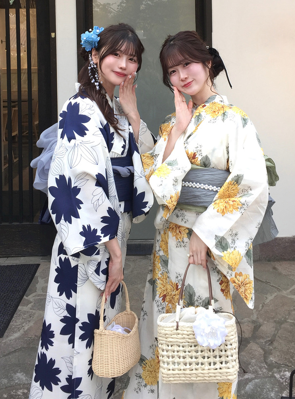 花柄浴衣セット