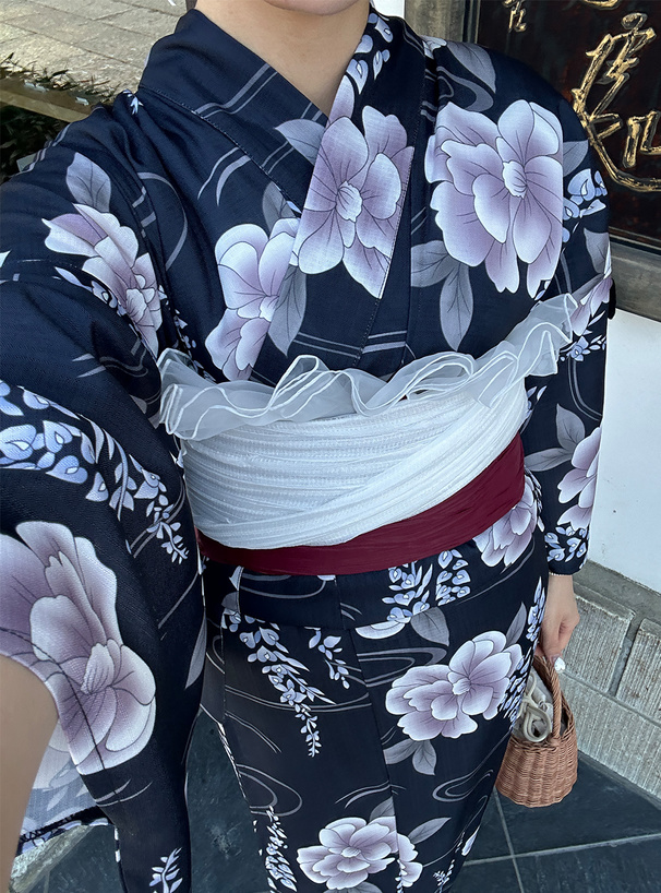 藤浴衣セット