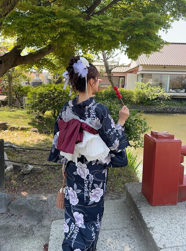 藤浴衣セット