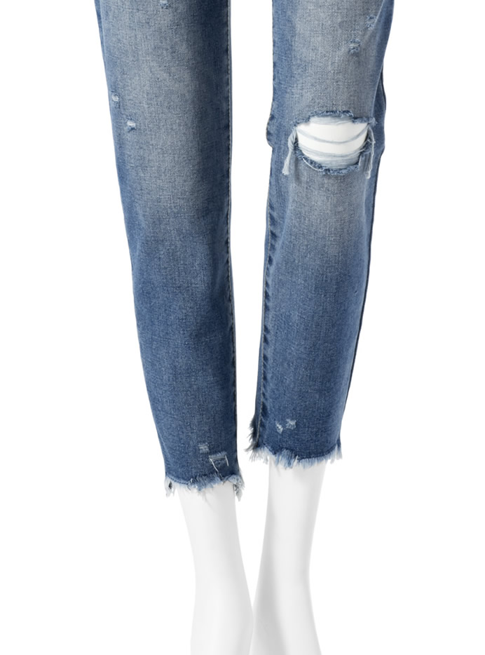 クラッシュテーパードデニムパンツ