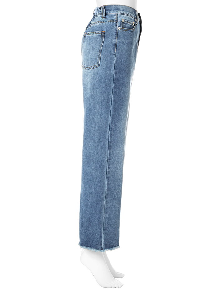 カットオフワイドデニムパンツ