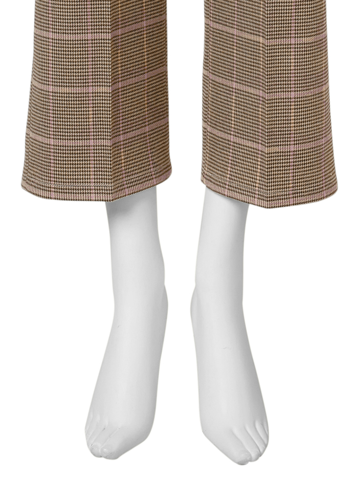 センタープレスチェックパンツ