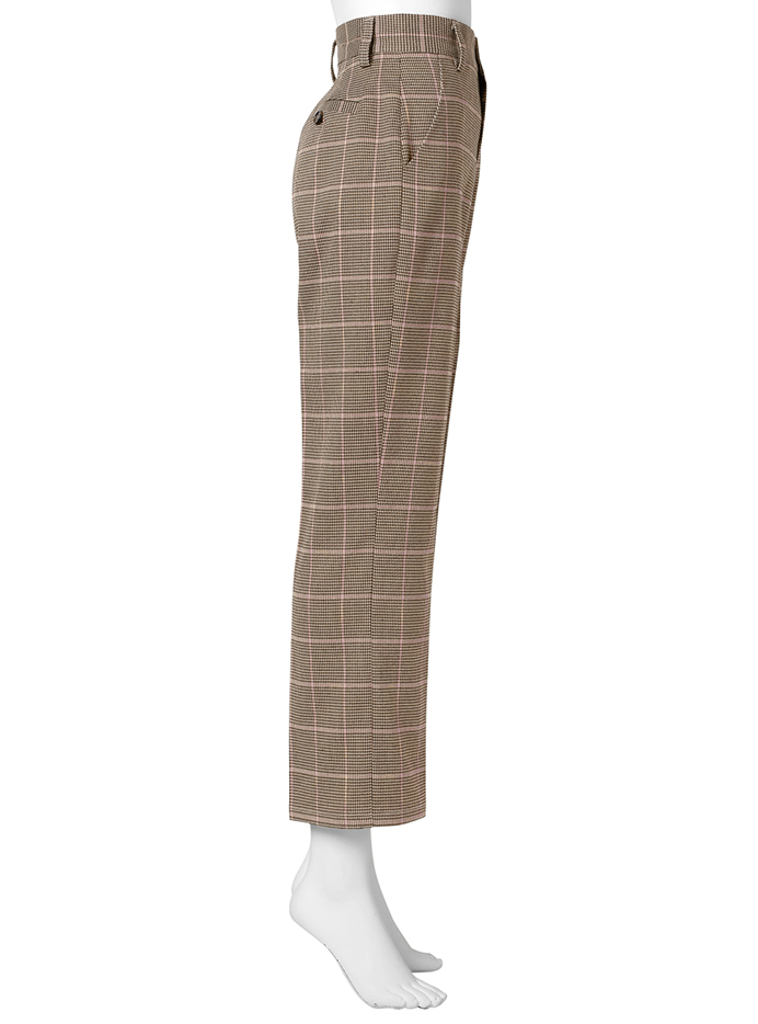 センタープレスチェックパンツ