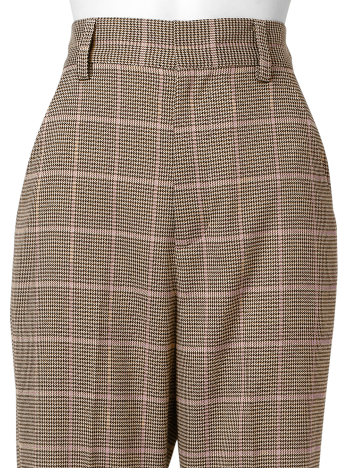 センタープレスチェックパンツ