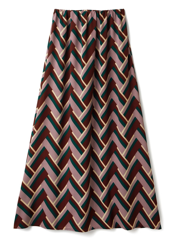 幾何学柄ロングスカート[gm467] | レディースファッション通販の 