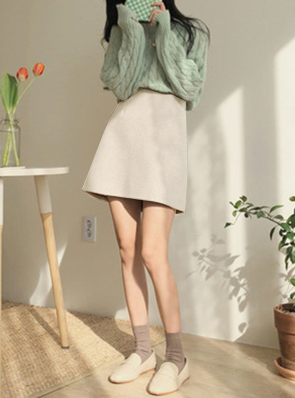 起毛台形ミニスカート[gm496] レディースファッション通販のグレイル(GRL)【公式】