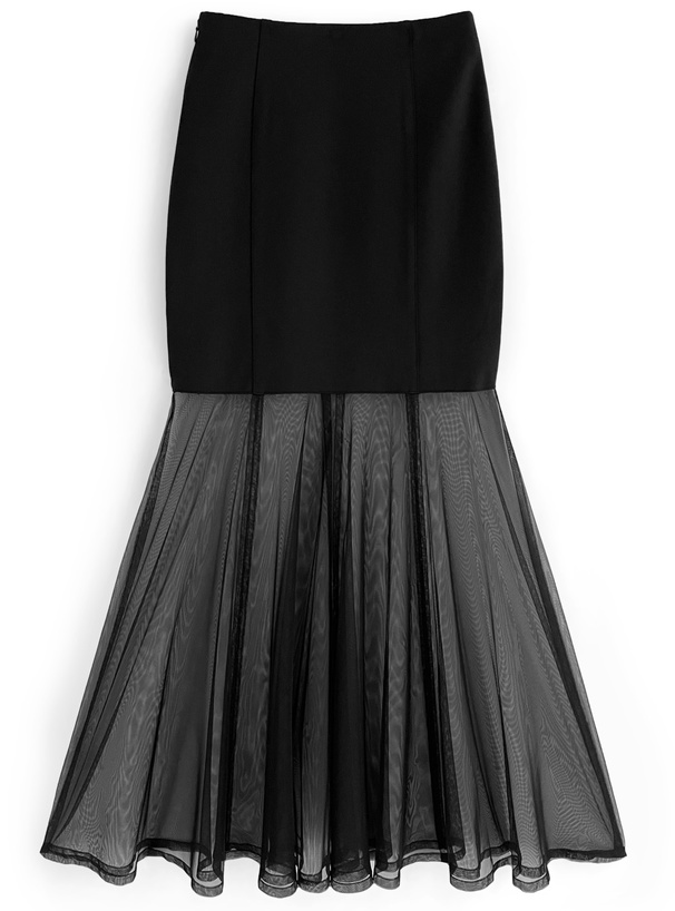 異素材チュールマーメイドスカート[gm639] | レディースファッション