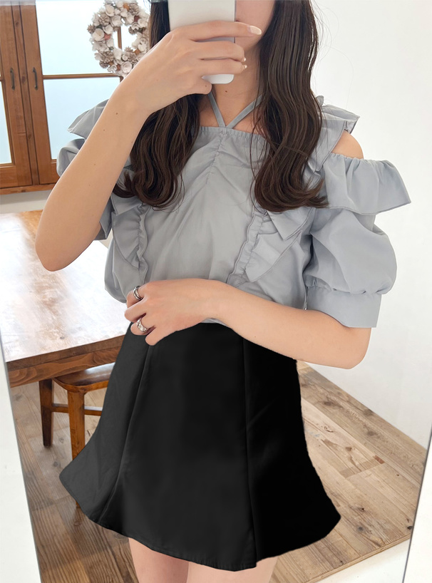 インパン裏地付きフレアミニスカート[gm671] | レディースファッション