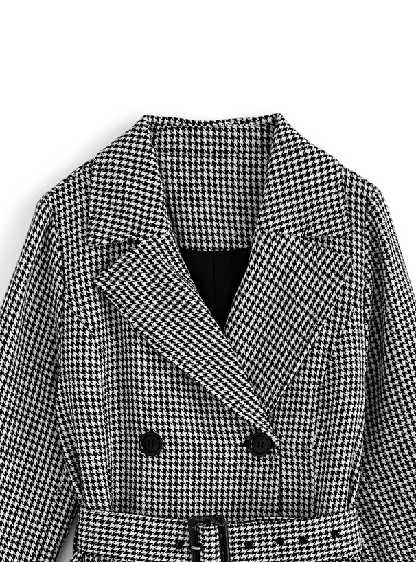 ベルト付き千鳥格子柄ジャケット[gm707] | レディースファッション通販 