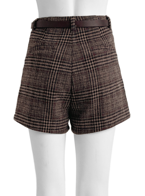 CHANEL チェック柄 ショートパンツ 34 CHANEL チェック柄 ショートパンツ 34
