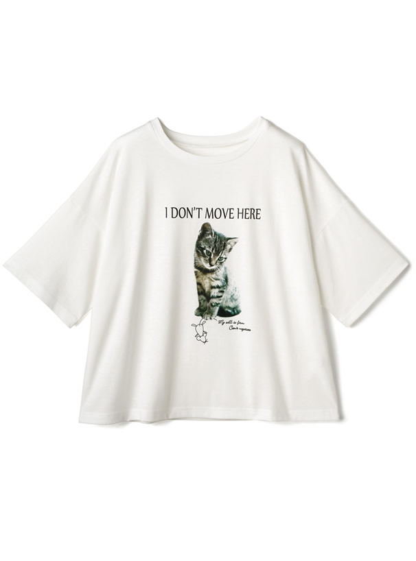 猫プリントショート丈tシャツ Gn04 レディースファッション通販のグレイル Grl 公式