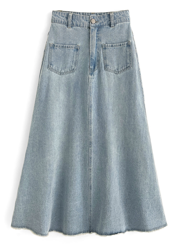 ポケットフレアデニムスカート[gn191] | レディースファッション通販の