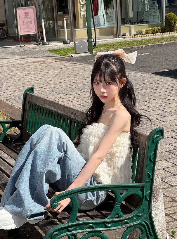 2Wayフリルチュールビスチェスカート