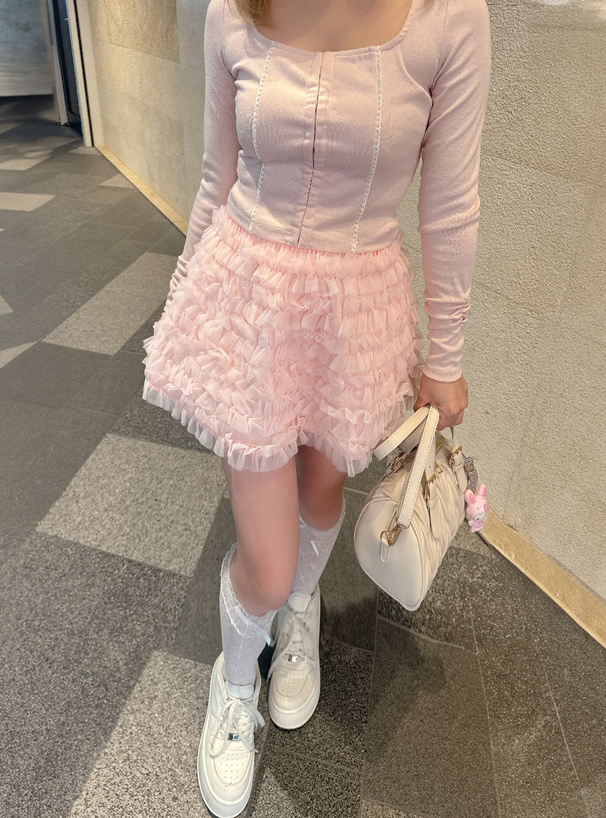 2Wayフリルチュールビスチェスカート