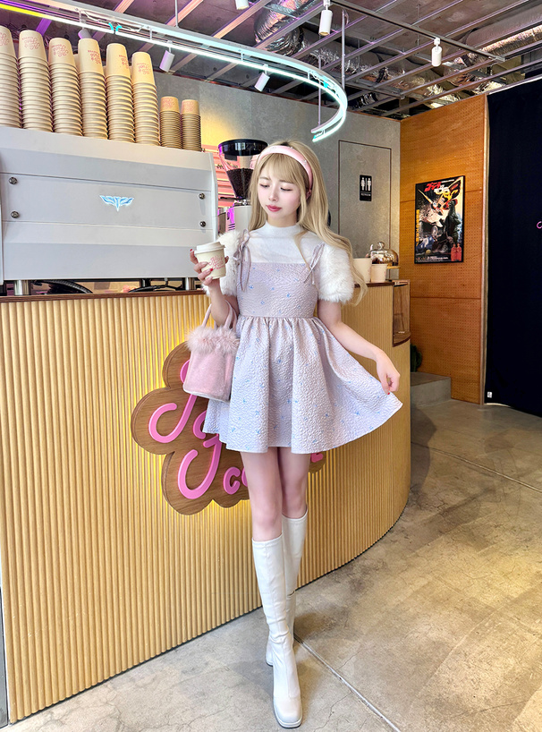 フラワー柄ジャガードペプラムビスチェ[gn390] | レディース
