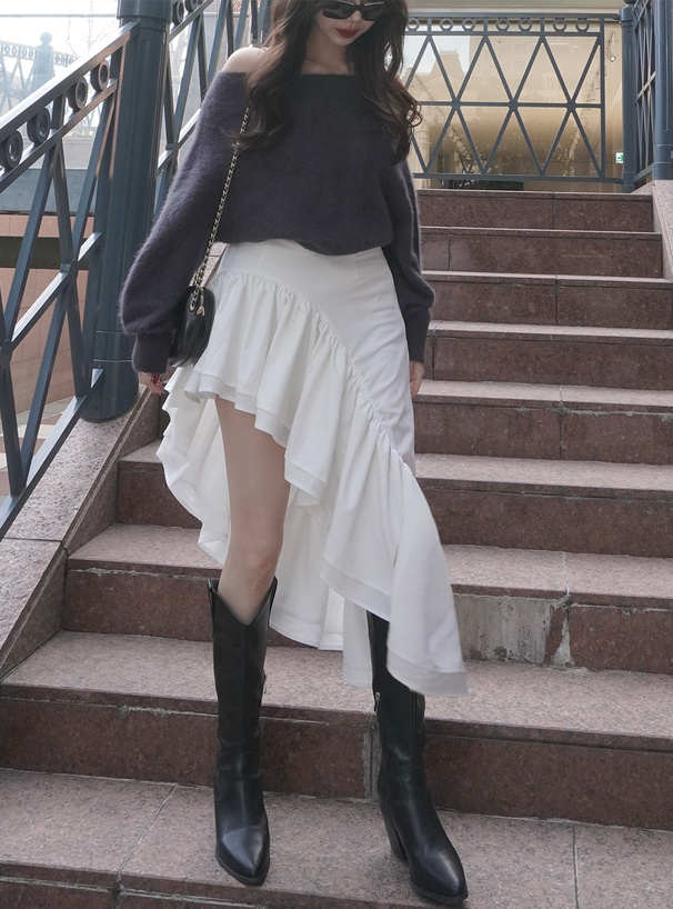 フリルアシンメトリースカート