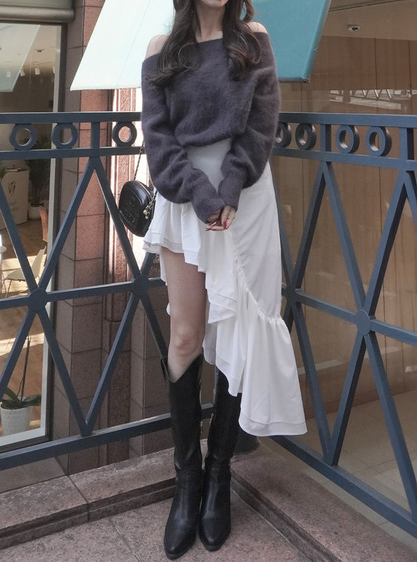 フリルアシンメトリースカート