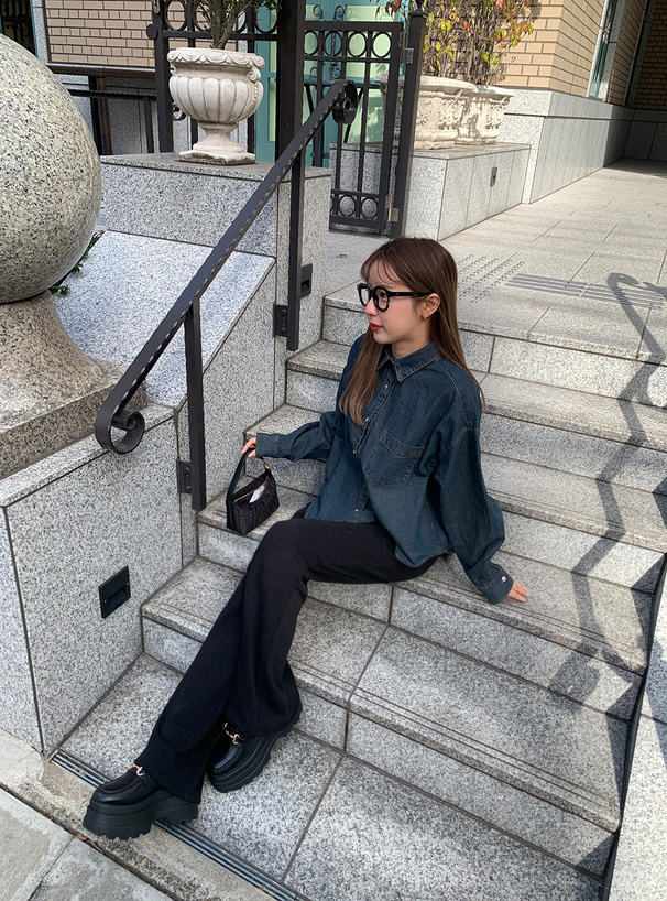 オーバーサイズデニムシャツ