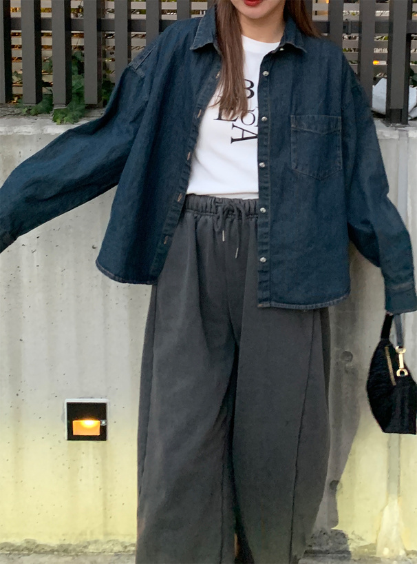 オーバーサイズデニムシャツ