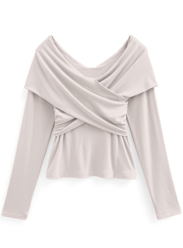 クロスドレープトップス