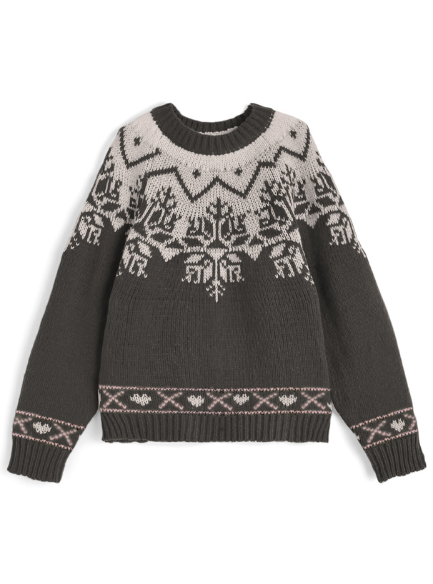 ノルディック柄ニットトップス