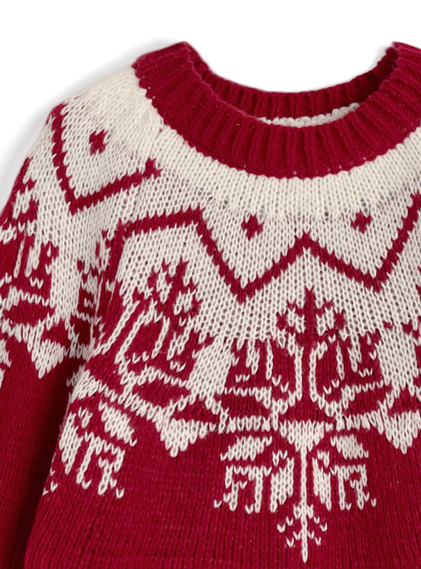 ノルディック柄ニットトップス