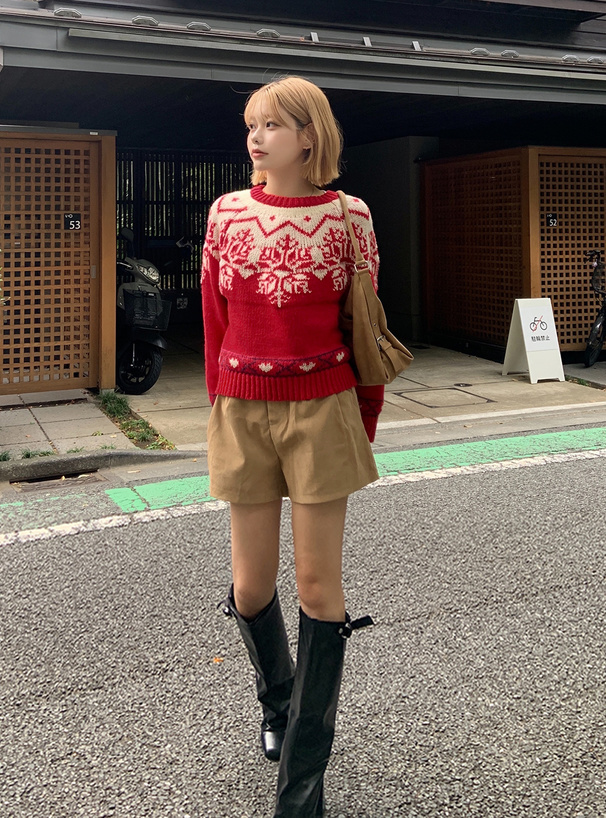 PATRIZIA PEPE 赤色のニットトップス レッド（赤）系 Patrizia Pepe(パトリツィアペペ ) ニット