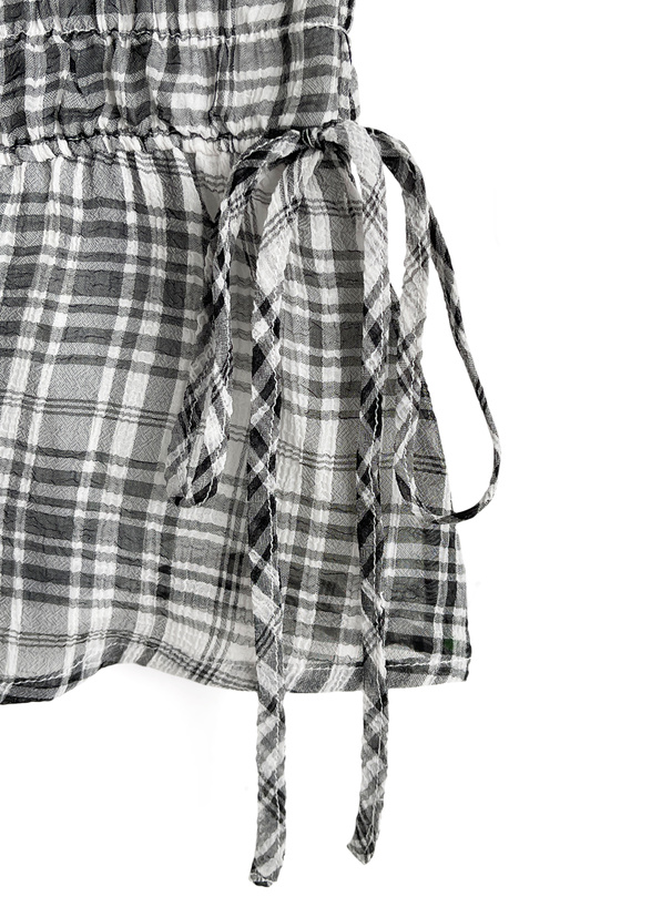 チェック柄ホルターネックトップス[gn457] | レディースファッション