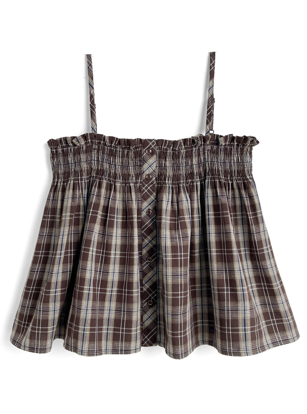 チェック柄キャミソールトップス