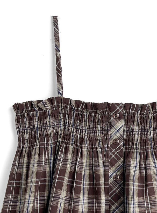 チェック柄キャミソールトップス