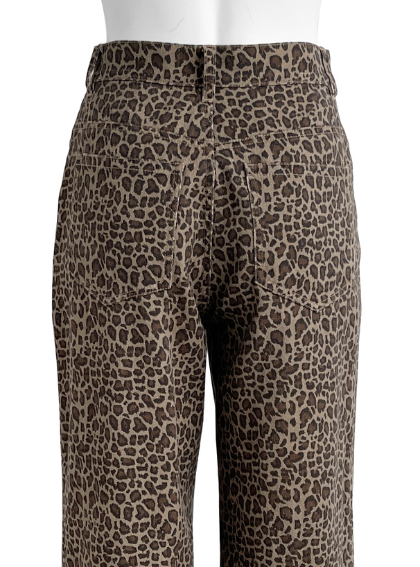 レオパード柄ストレートパンツ