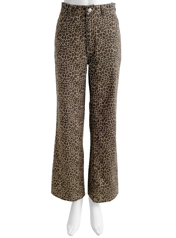 【CIVARIZE】レオパード柄 ストレートパンツ レオパード柄パンツ パンツ ボトムス レディース 春 秋