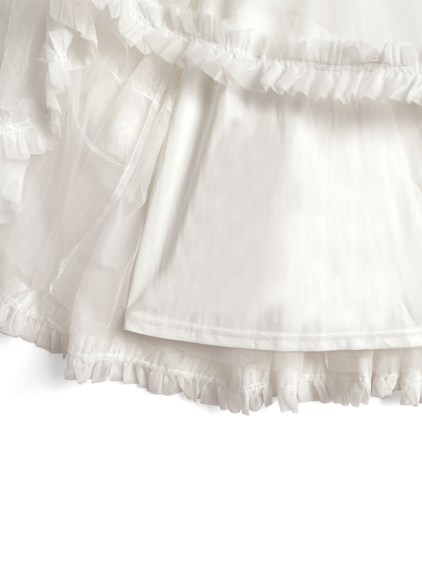 ティアードフリルチュールロングスカート