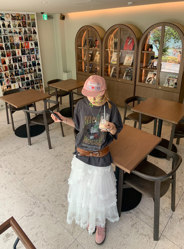 ティアードフリルチュールロングスカート