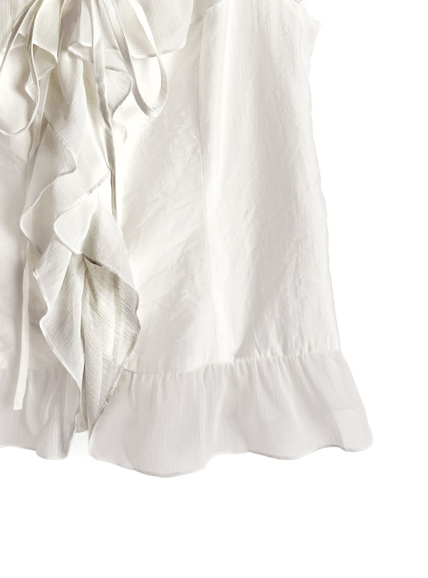 2Wayパフスリーブフリルブラウス