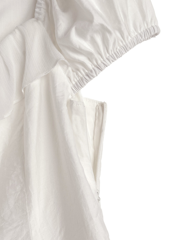 2Wayパフスリーブフリルブラウス