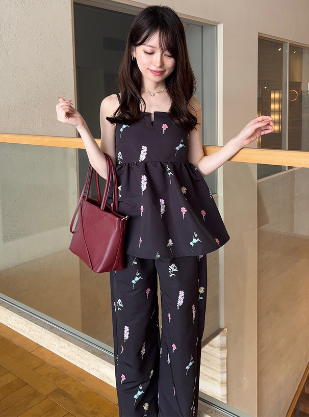 花柄キャミチュニック×パンツセットアップ[gn512] | レディース