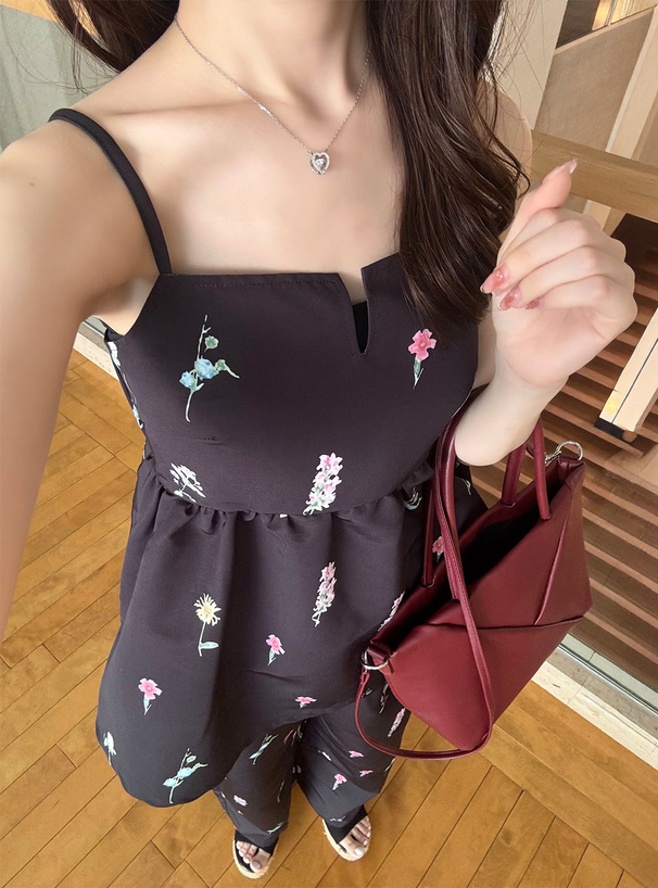 花柄キャミチュニック×パンツセットアップ[gn512] | レディース