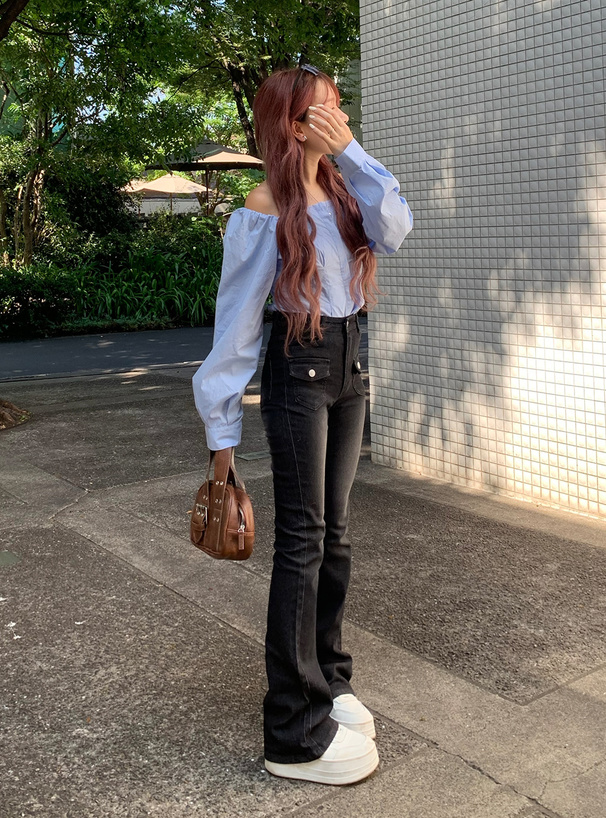 ポケットストレッチデニムパンツ