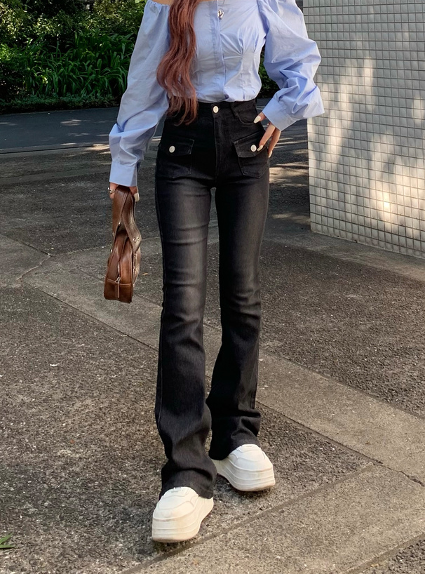 ポケットストレッチデニムパンツ