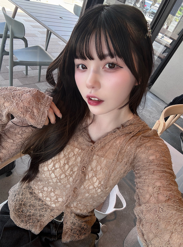 フード付きレーストップス