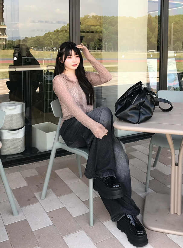 フード付きレーストップス